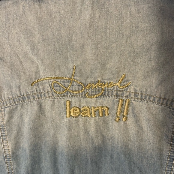 DESIGUAL LONG SLEEVE DENIM SHORTS JUMPSUIT/ROMPER SIZE 28 - Picture 7 of 10